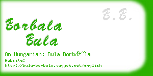 borbala bula business card